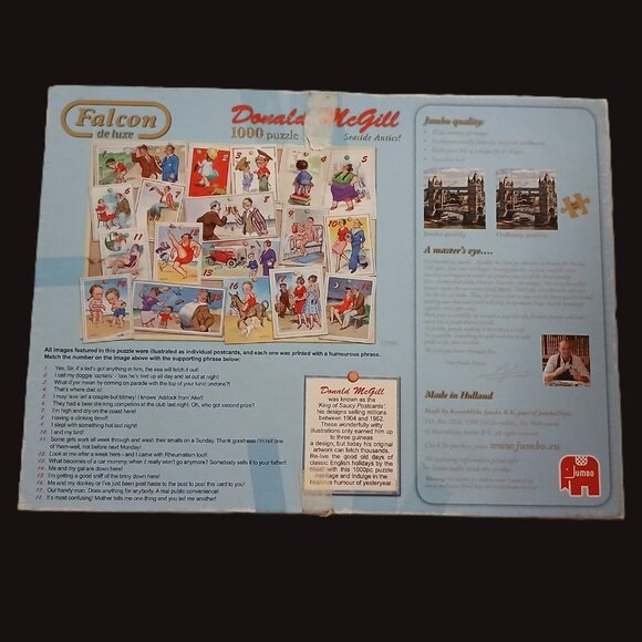 Falcon DeLuxe Seaside Antics Jigsaw Puzzle, 1000 Pieces - Picture 3 of 7